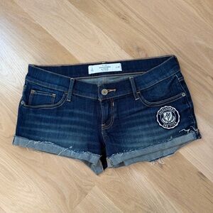 Abercrombie & Fitch Dark Blue Denim Shorts